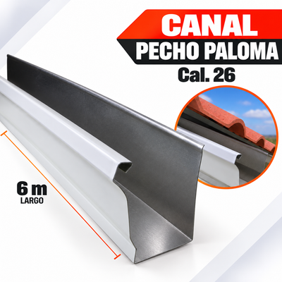 Canal Pecho de Paloma Calibre 26 x 6 Metros