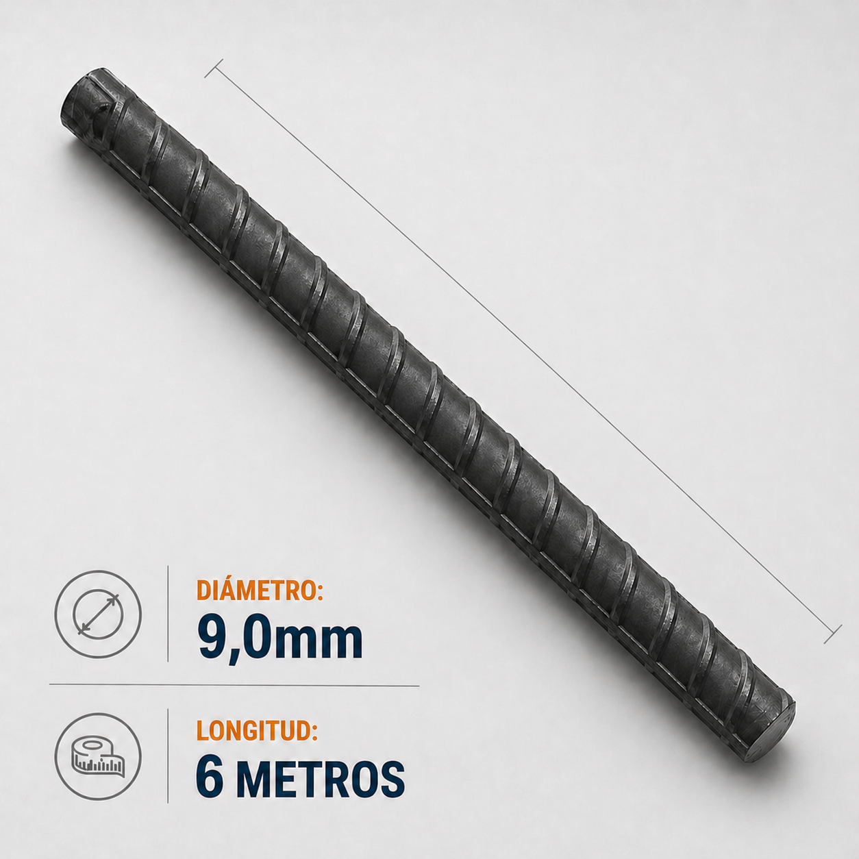 Barra Corrugada 9 mm x 6 m MULTIMARCA