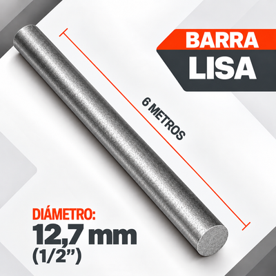 Barra Lisa 1/2" x 6 m
