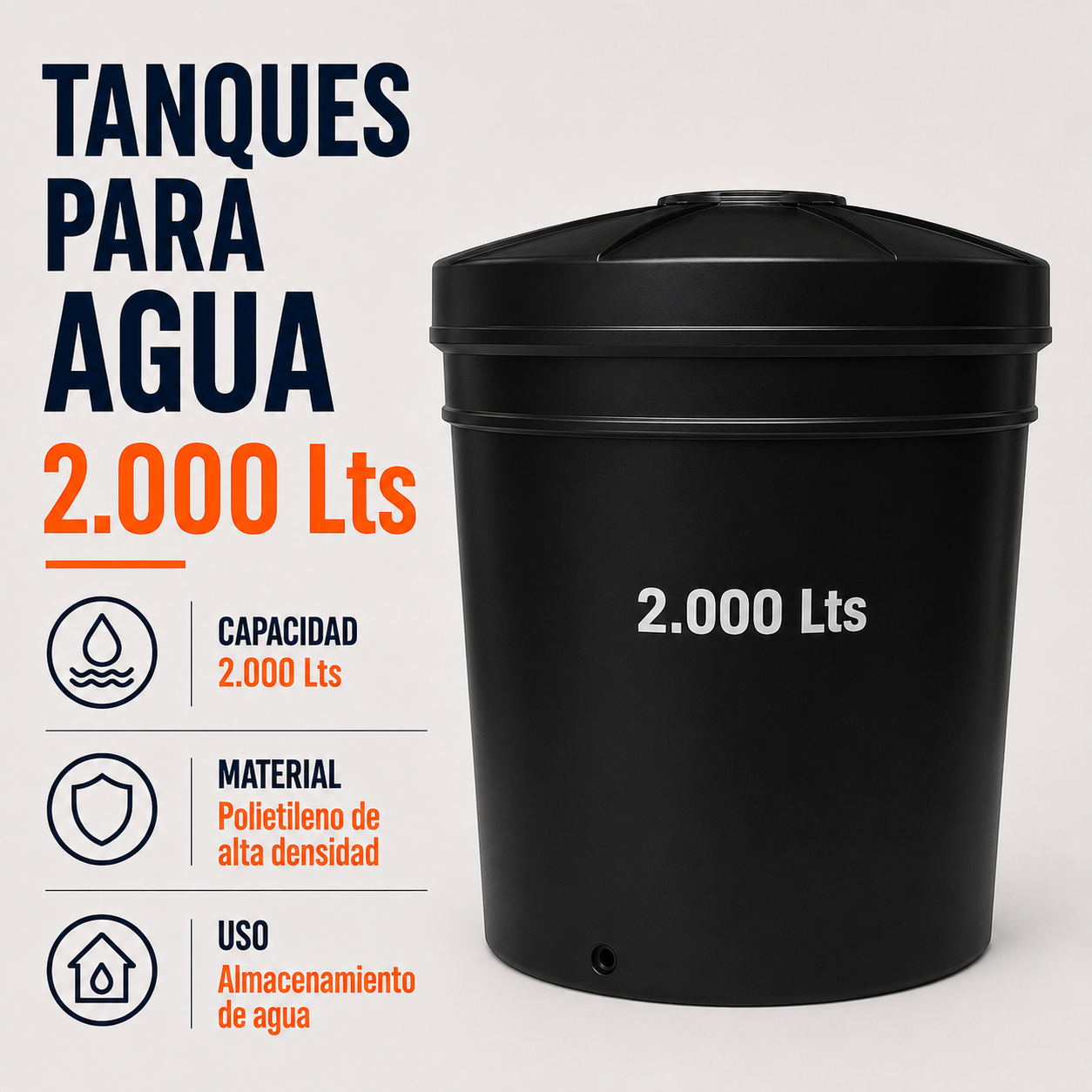 Tanque para Agua 2.000 Lts