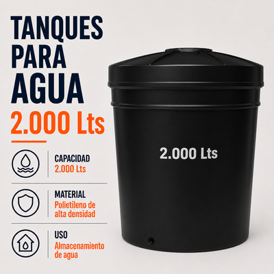 Tanque para Agua 2.000 Lts