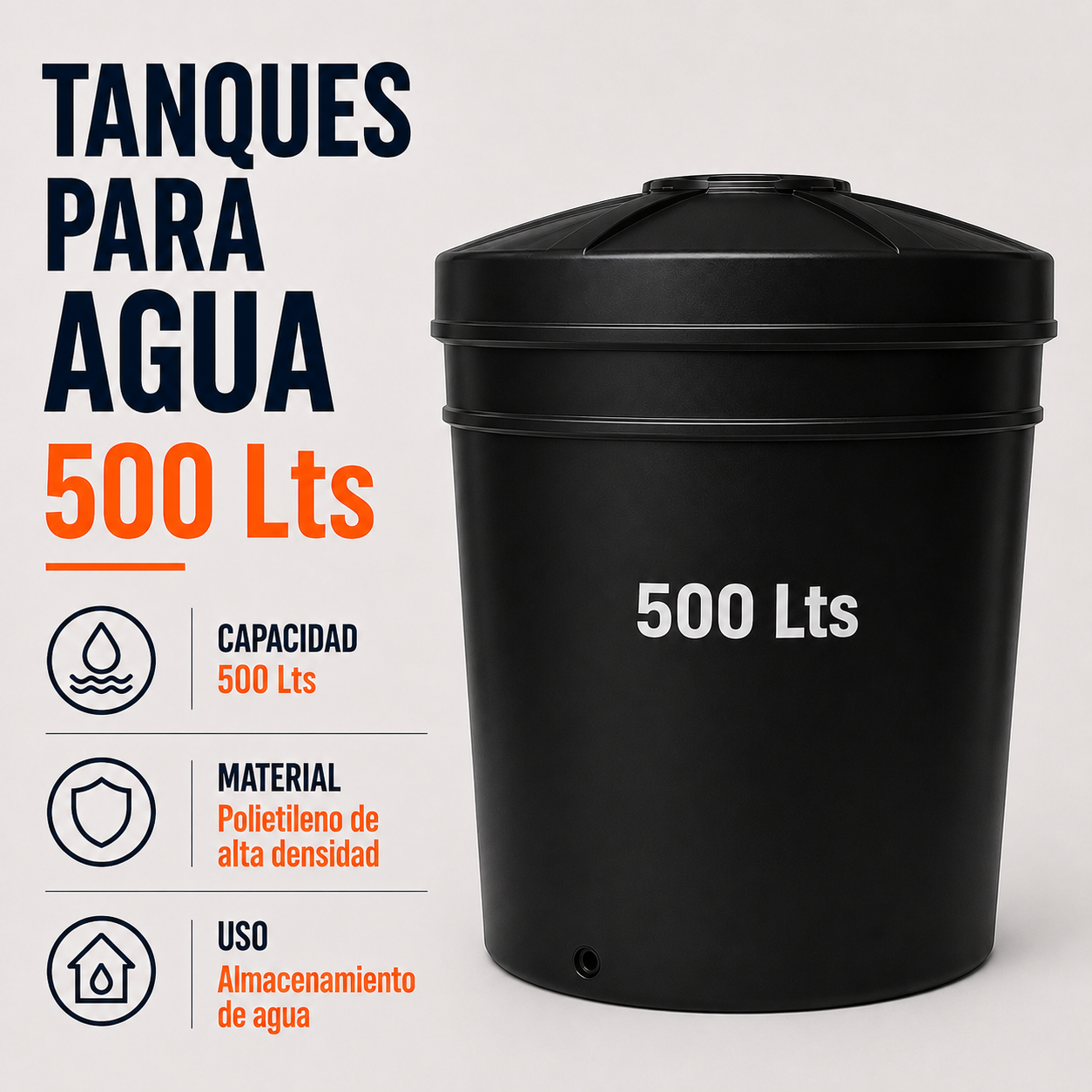 Tanque para Agua 500 Lts