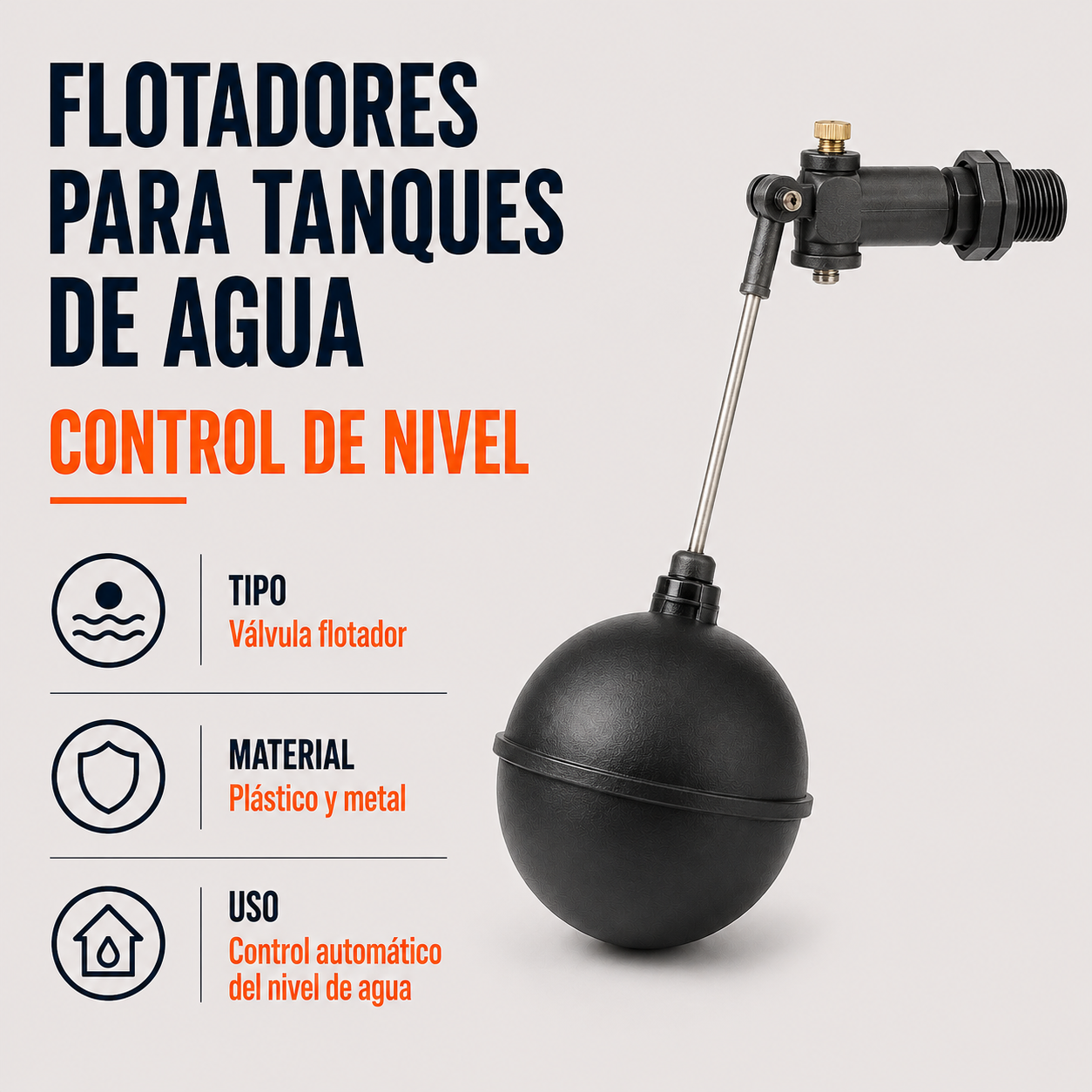 Flotadores para Tanques de Agua