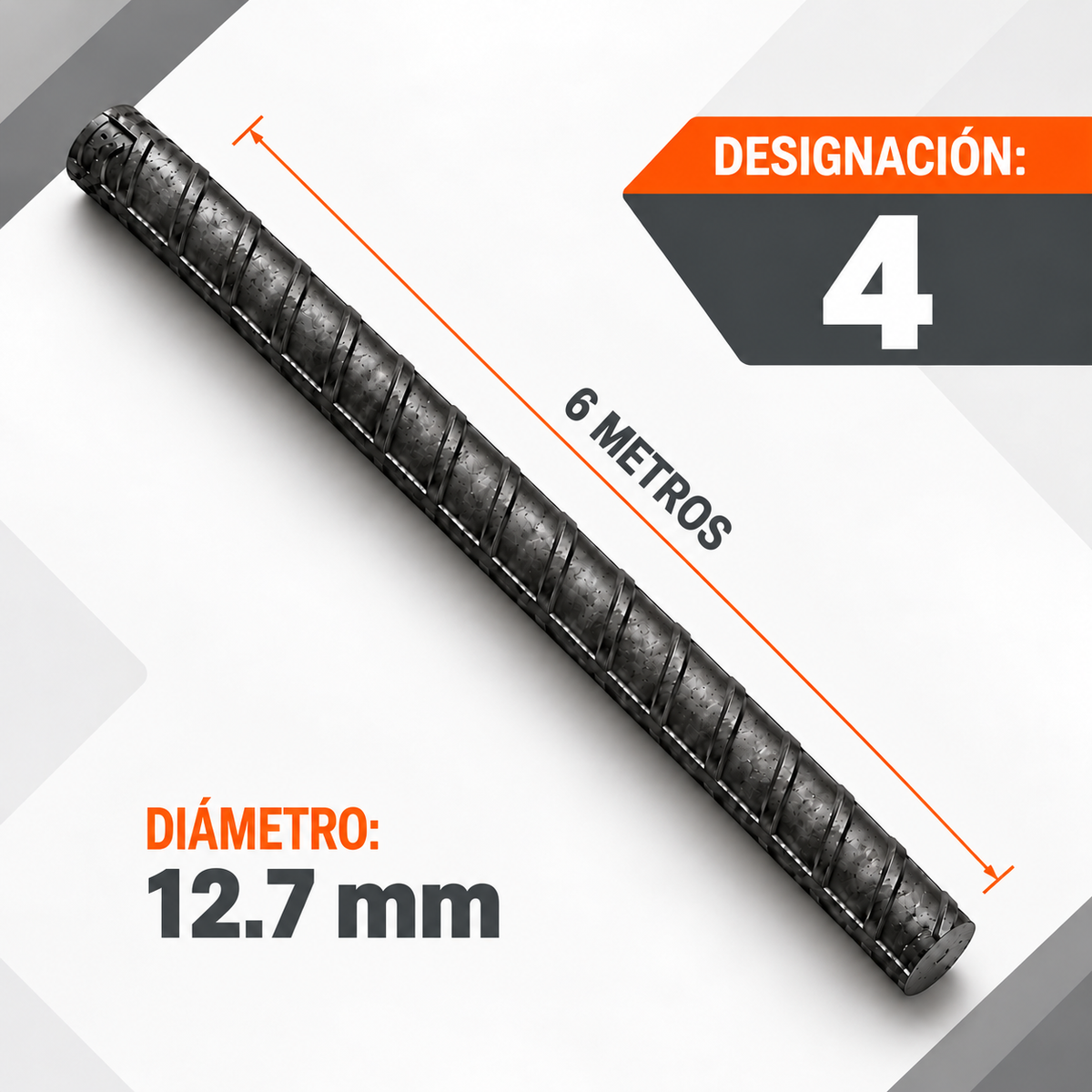 Barra Corrugada 1/2" x 6 m MULTIMARCA