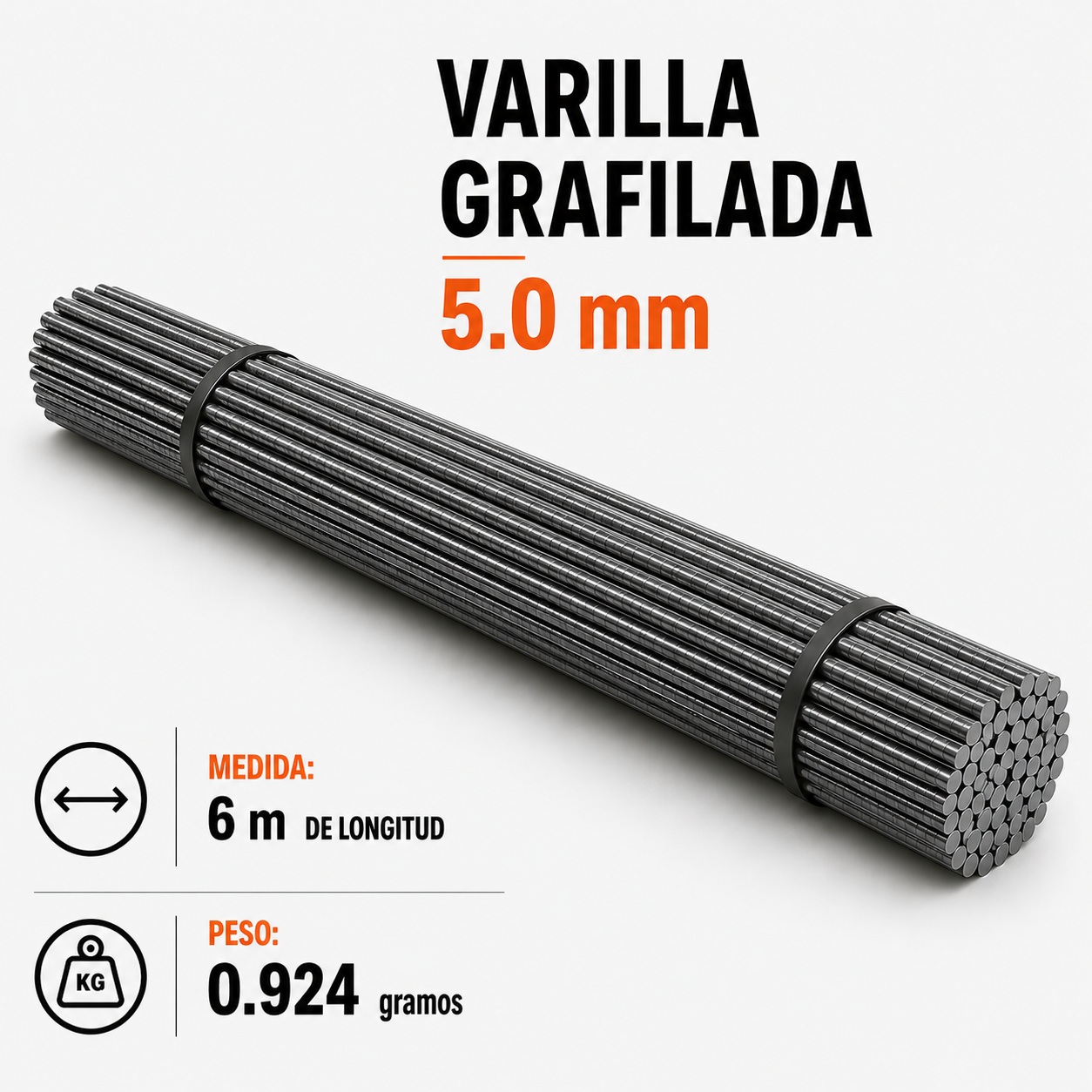 Varilla Grafilada 5,0 mm x 6 m