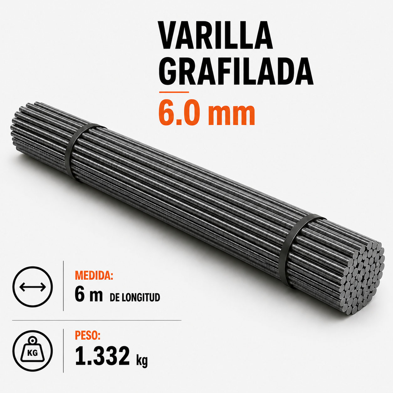 Varilla Grafilada 6,0 mm x 6 m