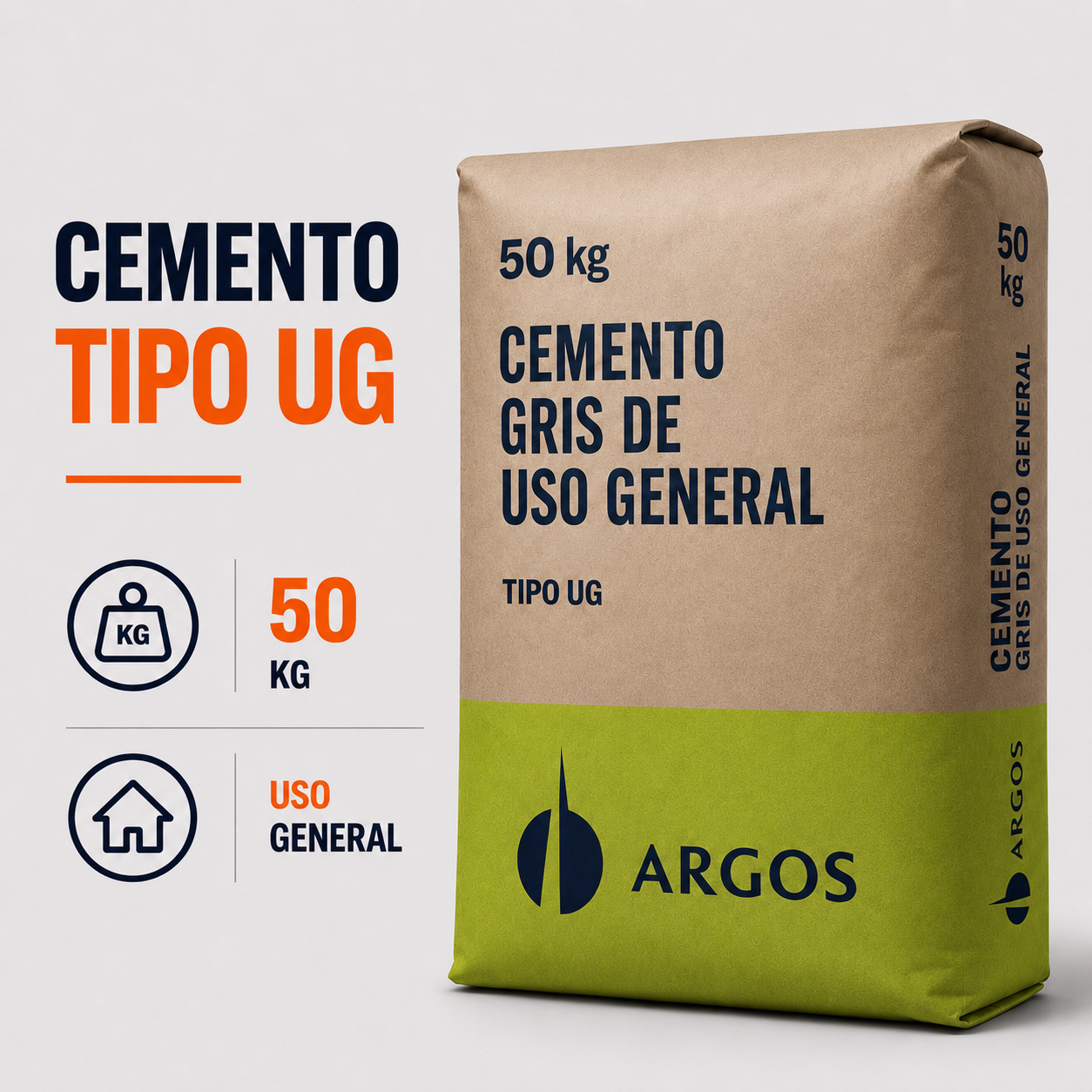 CEMENTO TIPO UG ARGOS x 50 kg