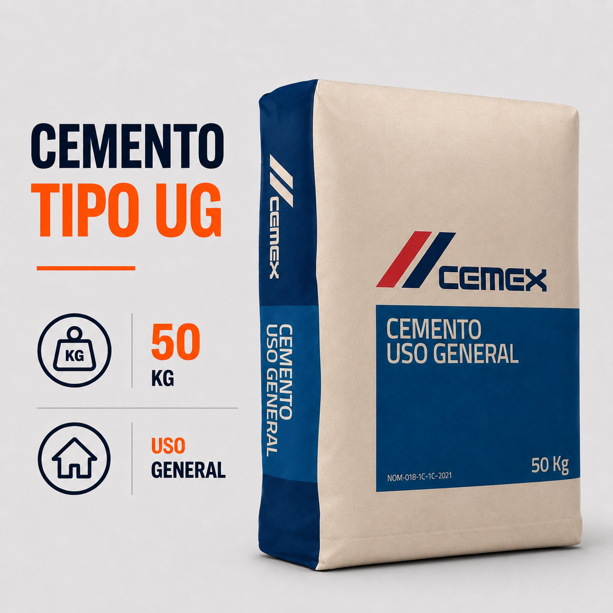 CEMENTO TIPO UG CEMEX x 50 kg
