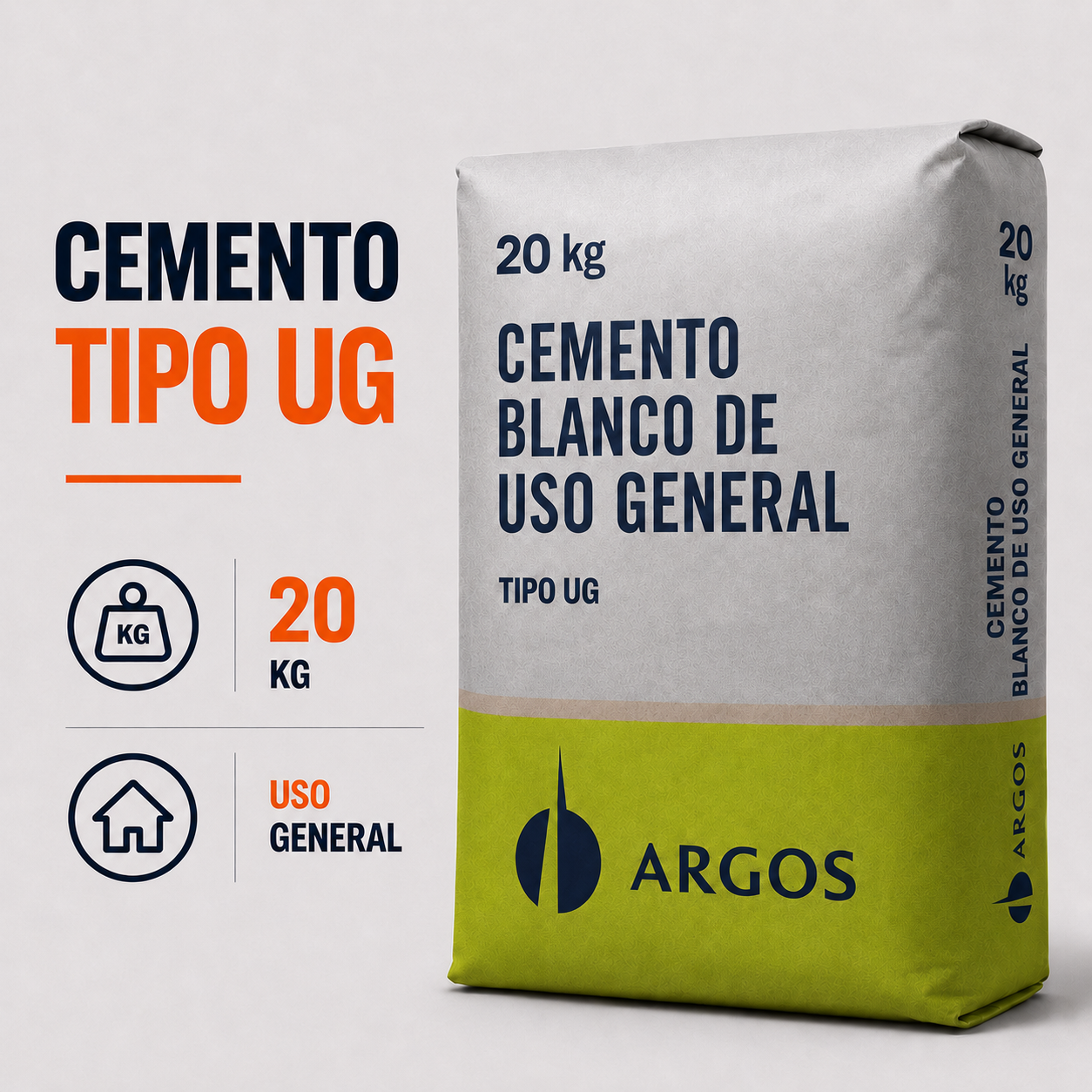 Cemento Blanco Argos x 20 kg