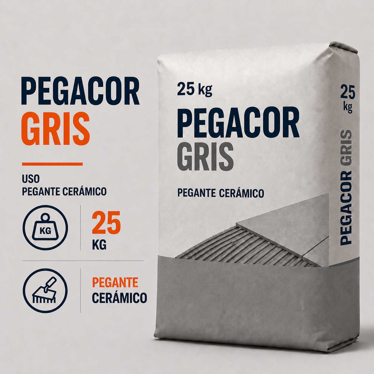 PEGACOR GRIS x 25 kg