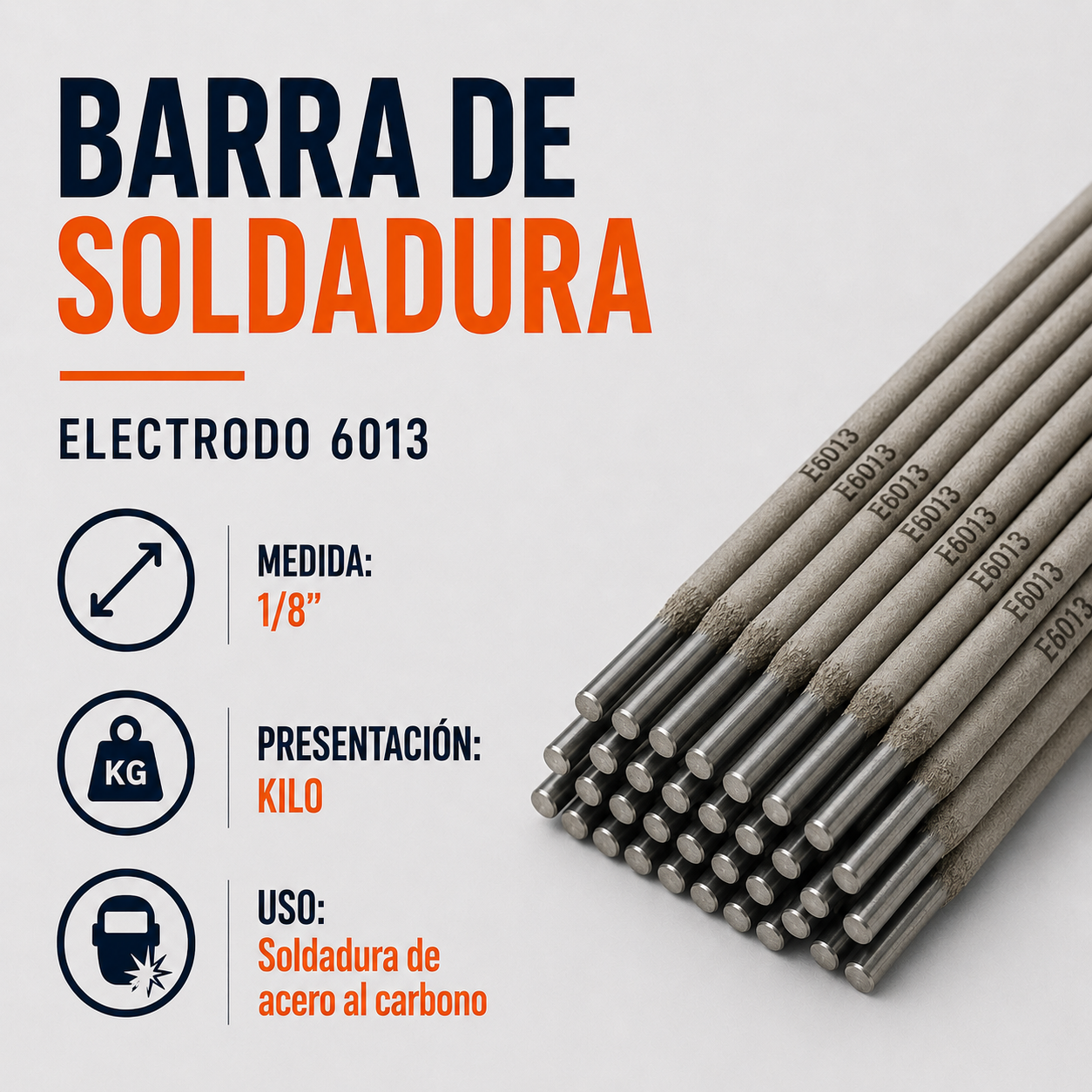 Kilo de Barra de Soldadura 6013 1/8”