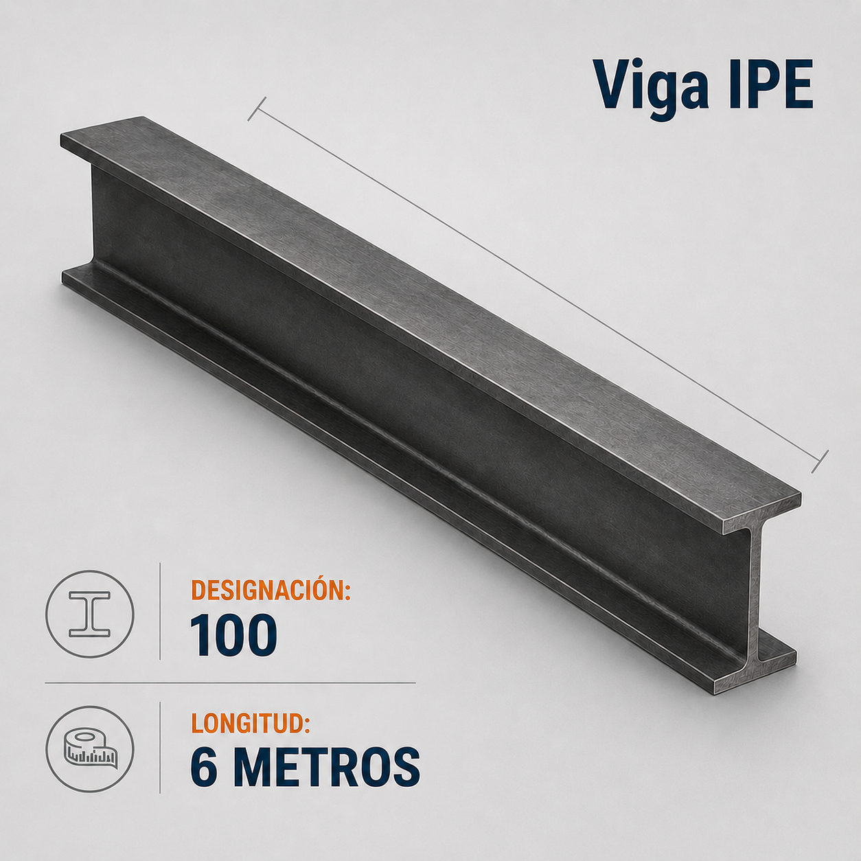 Viga IPE DE 100 x 6 m