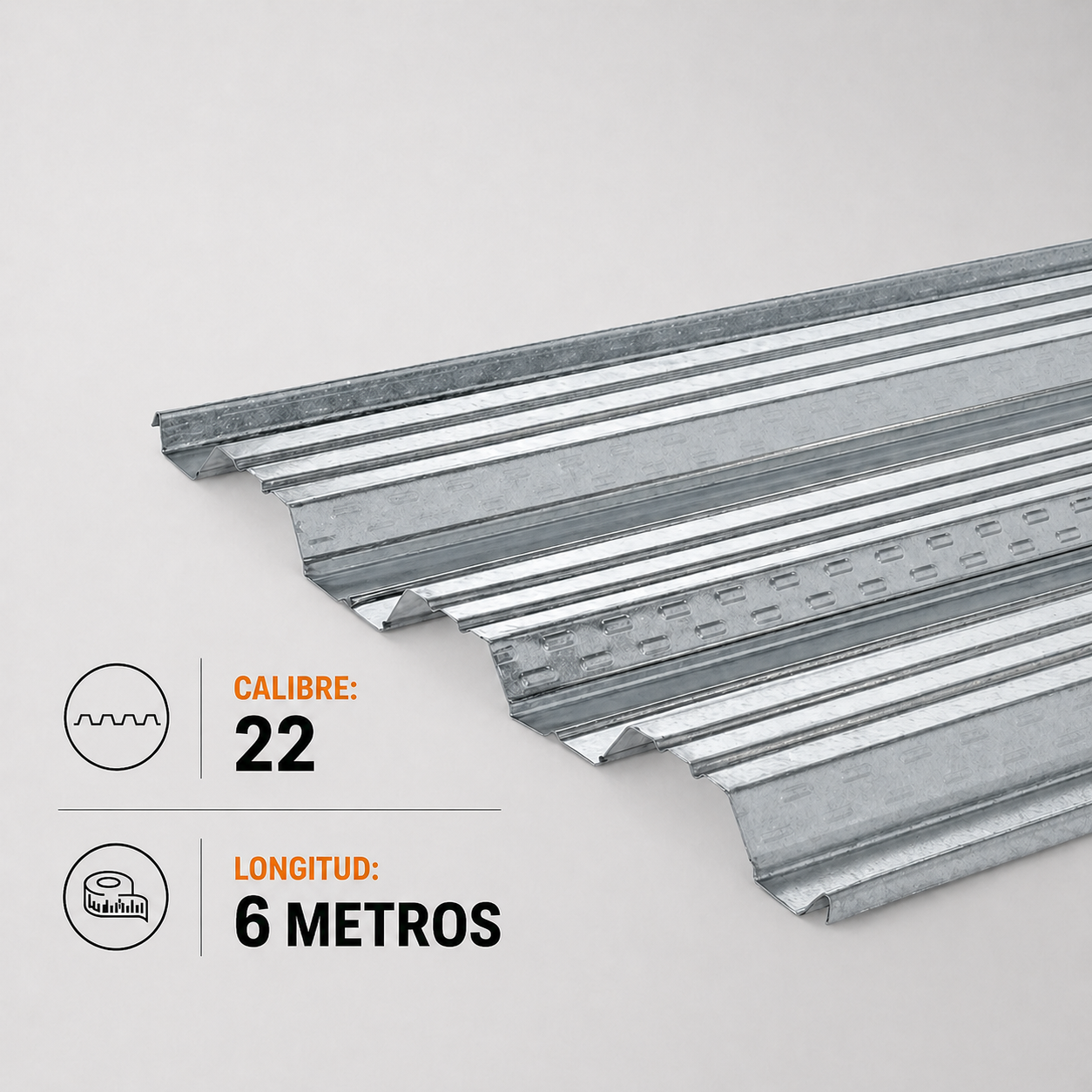 Lámina Metaldeck Cal. 22 x 6 m