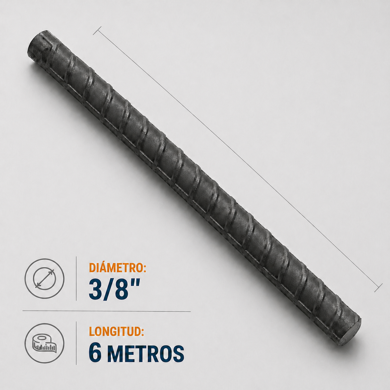 Barra Corrugada 3/8" x 6 m MULTIMARCA