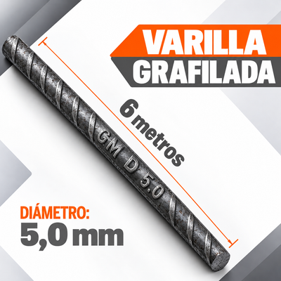 Varilla Grafilada 5,0 mm x 6 m